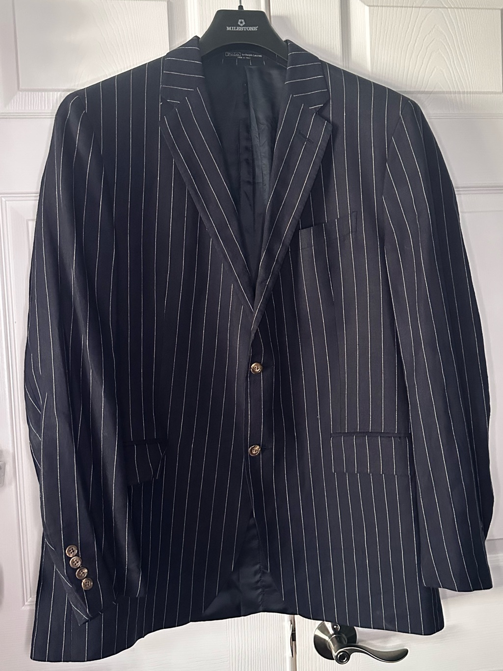Polo Ralph Lauren Men's Blue Pinstripe Suit Jacket